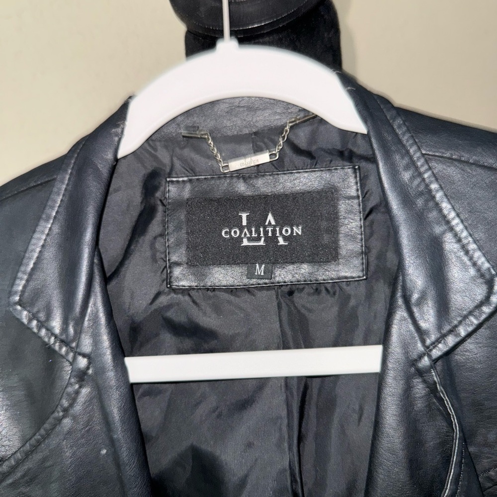 Coalition LA Women's Black Faux Leather Jacket - M